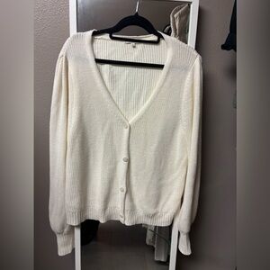 Z Supply Cream Button-Up Cardigan - size large.